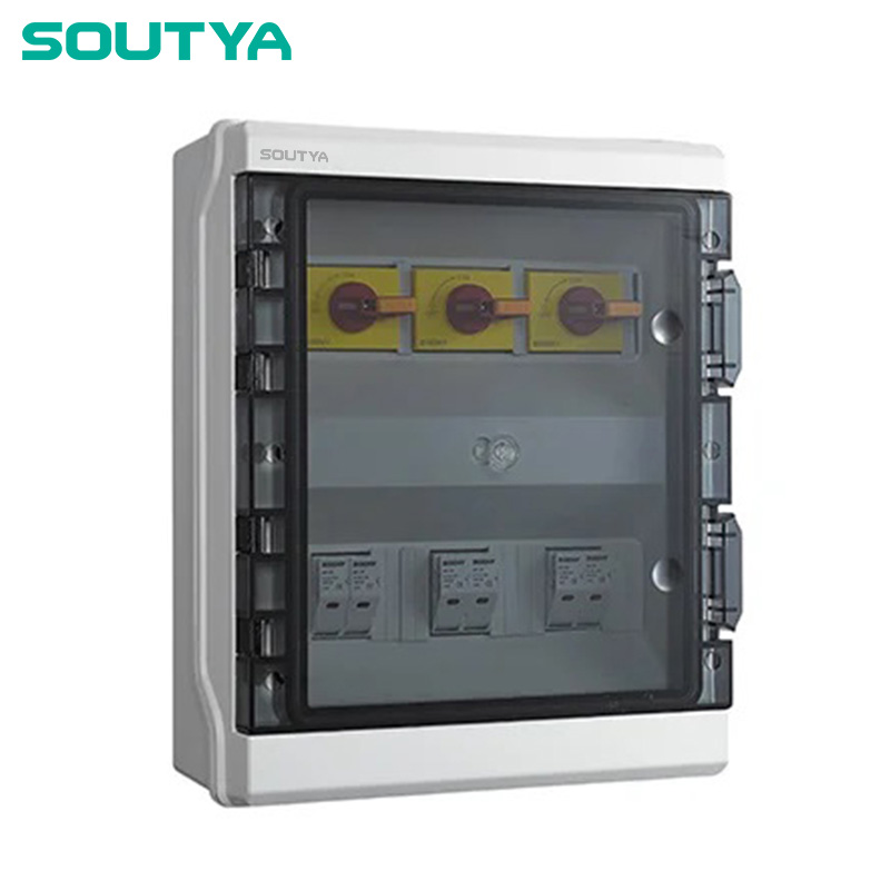 DC Isolator Box IP65 Itxitura Hiru kate fusiblearekin
